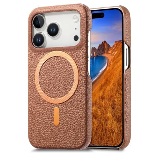 Étui compatible avec iPhone 13 Pro Max marron pour le bureau