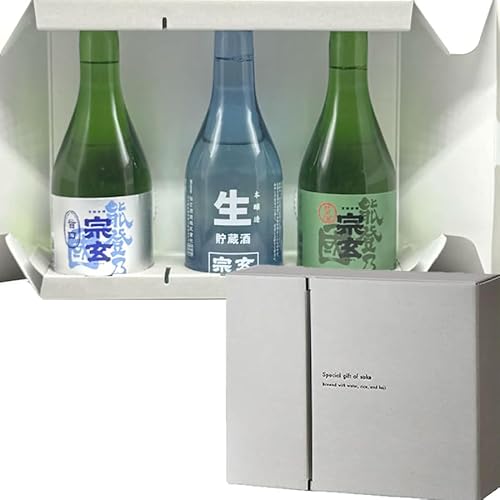 宗玄 飲みくらべセット(生貯蔵酒300・能登乃国 純米300・能登乃国 旨口300)【2025年9月製造分】(飲み比べ・のみくらべ)
