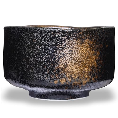 Miniatura 4 de Nagomi Japonés Hecho A Mano Matcha Té Tazón Negro, Ceremonia De Té Verde, Auténtica Cerámica Mino Ware, Kuro Sakin Gesho Cerámica Chawan