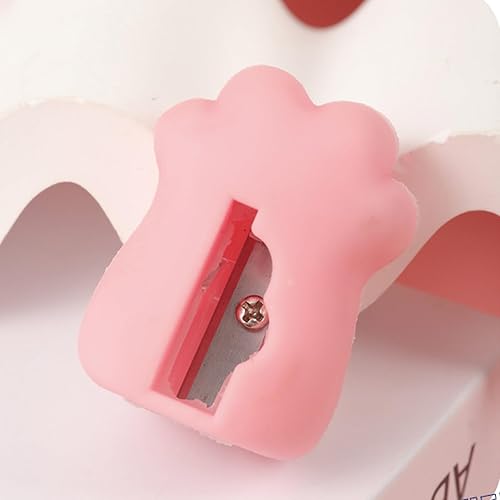 Miniatura 6 de 3 sacapuntas Kawaii de PVC con garra de gato, pequeño sacapuntas manual para suministros escolares y de oficina