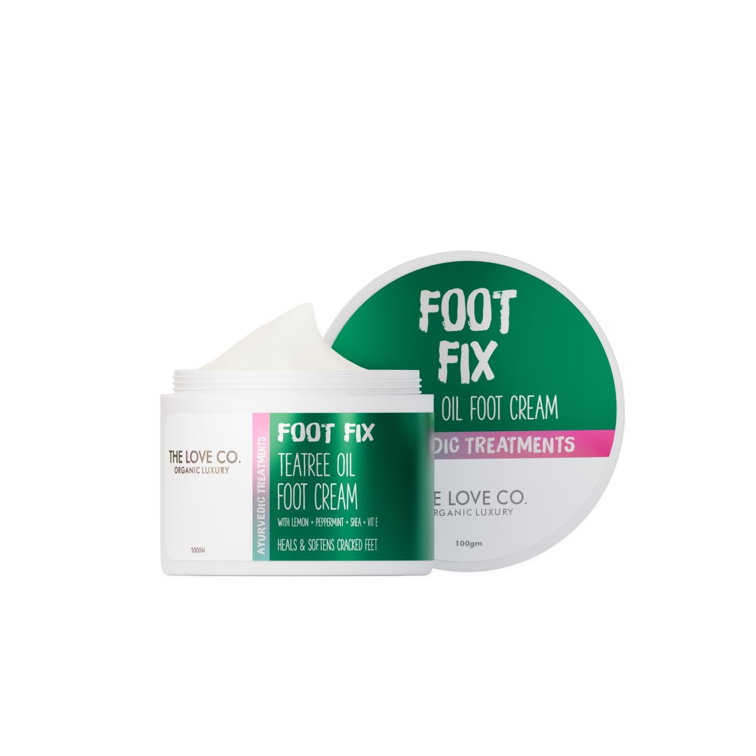 THE LOVE CO Foot Cream For Cracked Heels - 100g | Intensive Heel Repair Enriched with Tea Tree Oil, Peppermint | Nourishes Dry, Cracked Feet | Perfect for Foot Care-image-26