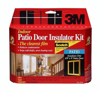 4 Each: 3M Indoor Window Insulator Kit - Patio Door (2144W6)