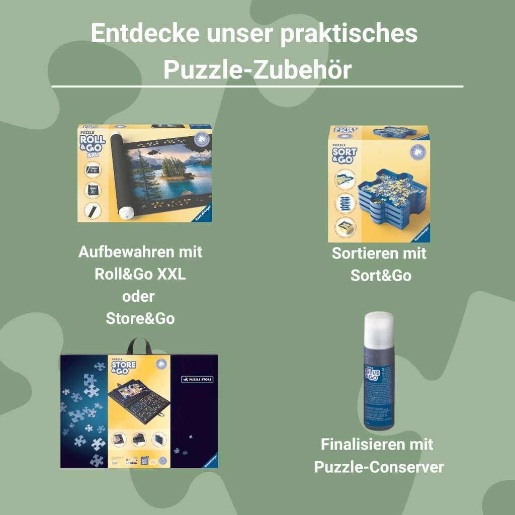 Ravensburger Store & Go für Puzzles mit bis zu 1000 Teilen, Kombination aus Puzzle-Sortierschale und Puzzleunterlage, Zubehör zur Aufbewahrung von Puzzles