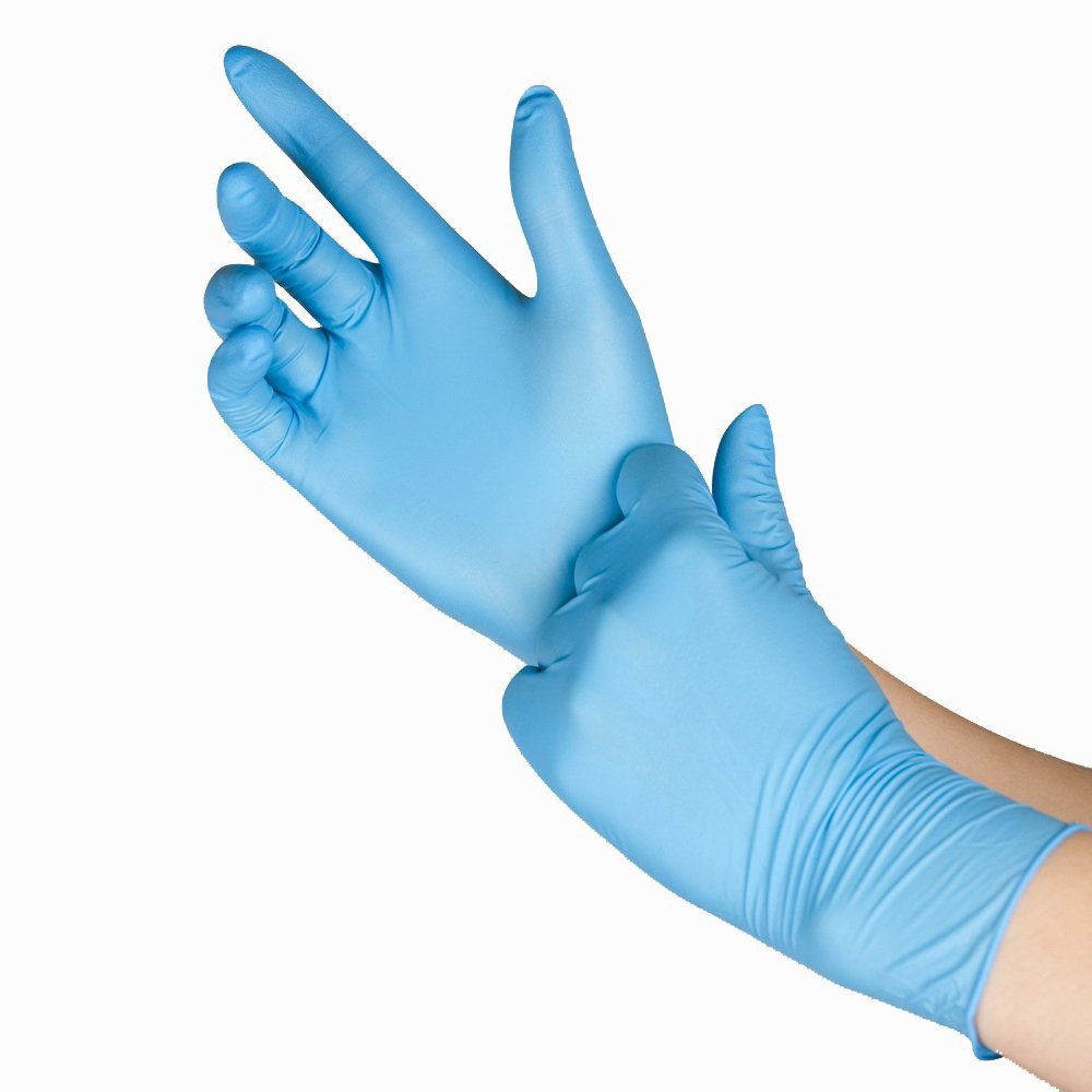 Safetouch Blue Disposable 100 Pack Medium Non Sterile Nitrile Powder Free Gloves Aql 1.5