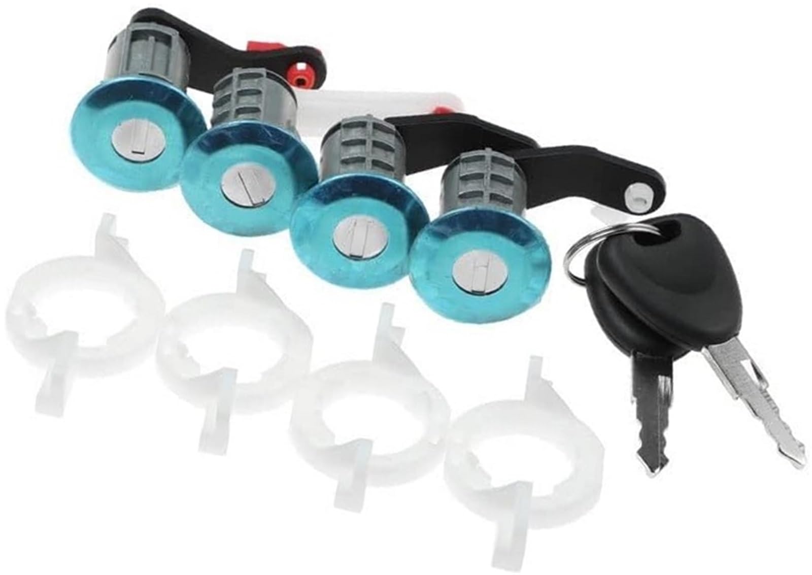 Szwaldaper One Color Auto Door Lock Latch 4Pcs/Set Door Lock Set Barrel, For Renault Master Mascot, For Opel Movano, For, For Intersta 1998-2009
