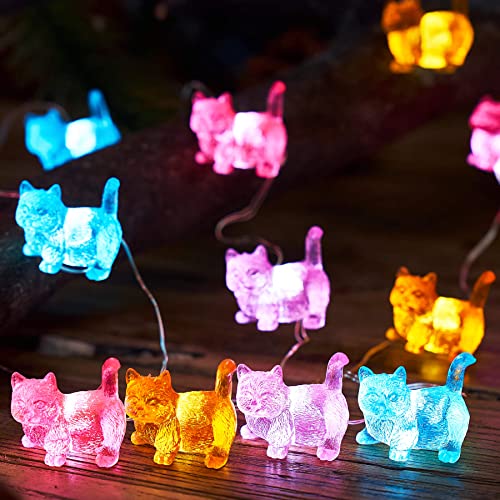 Jashika Cat Décor Cute Indoor String Lights Fairy Lights Plug In Decorative Lights 10Ft 30Led Battery Operated Or Usb For Bedroom Kids Tent Camping Christmas Tree Ornaments #TOP1