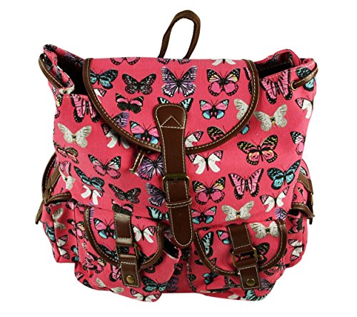 Sac à dos loisir rose Pink Butterfly UD Accessories taille unique pour femme et adolescente