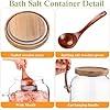 Amazon.com: SiliFine 1 Piece 94 oz Bath Salts Glass Jar with Wooden Lid ...