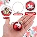 Deloky 24 PCS Valentine's Day Ball Ornaments-1.5 Inch Red and White Love Cupid Heart Hanging Ball Ornaments-Valentine's Day Decorations for Tree Galentine's Day Party Supplies
