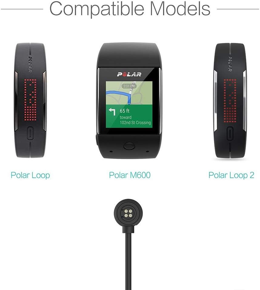 Câble USB oplaad 1M pour Polar M600 et Loop 1 Loop 2 noir - 2