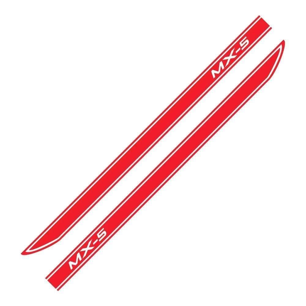 2PCS Car Side Door Stickers,for Mazda MX-5 DIY Racing Sport Stripes Tuning Auto Accessories Film DIY Decals