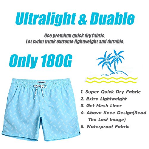 Image of maamgic Mens Slim Fit Swim Shorts Swim Trunks 7 inch Quick Dry Mens Bathing Suits with Mesh Lining