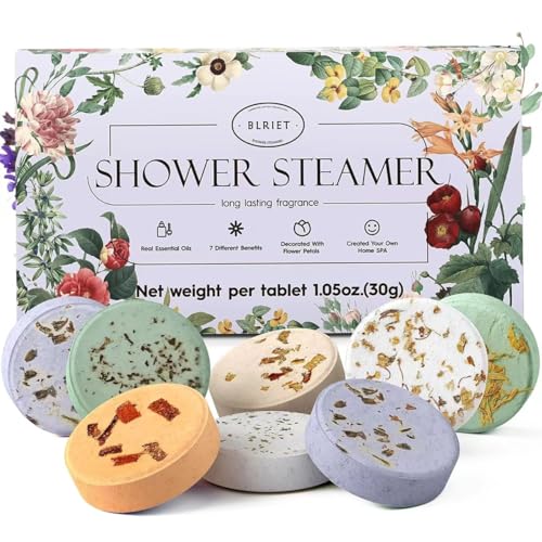 Shower Steamers Aromatherapy Blriet, Gifts for Women, Teen Girls, Wife, Her, Mom, Easter Basket Stuffers Birthday Gifts Decoration Travel Essentials Self Care Home Spa Relaxation – 8 Pack