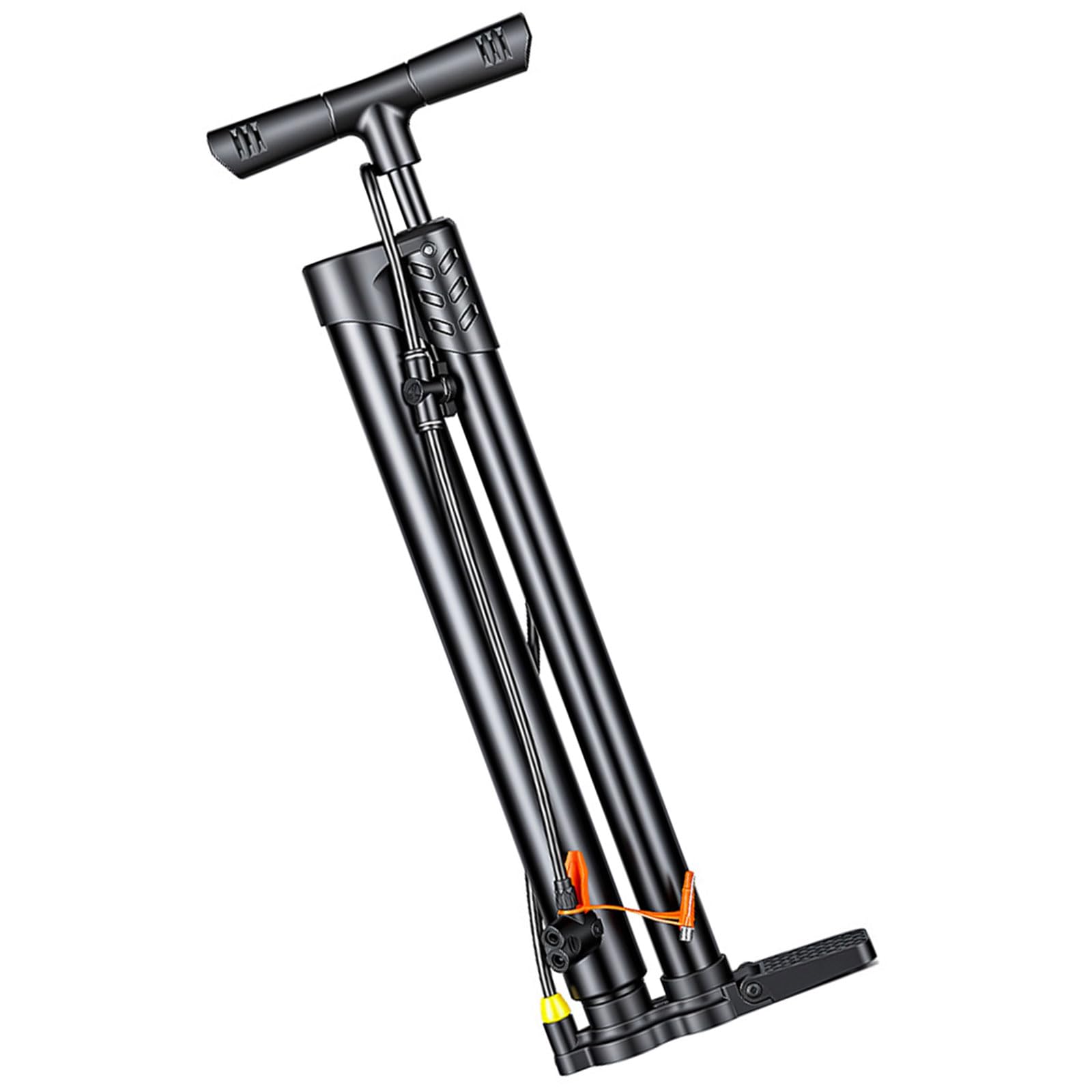 Ljmyy Bicycles Pumps with Gauge Double Head Valving Bike Floor Inflator Cycling Floor Pumps Inflator for Tyre, Mountain Bikes
