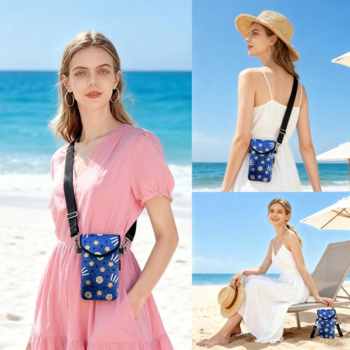 Image of Neoprene Phone Sleeve Pouch Case Bag for Men Women w /Crossbody Strap /Neck Lanyard for iPhone 17 /16 /15 /14 Pro Max, Samsung S25,Pixel 10