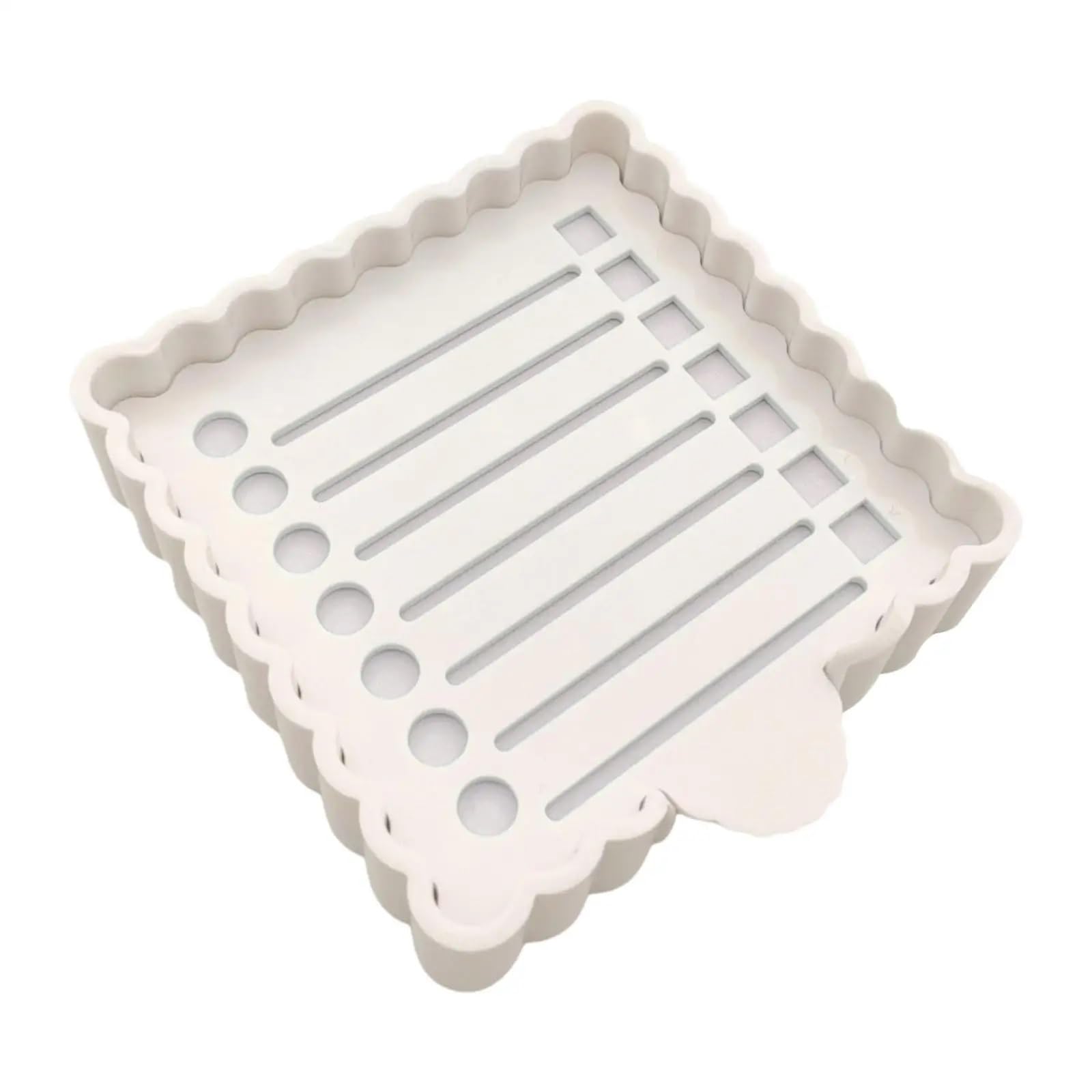 Yangshe White 4Pcs Sticky Notes Holder With Stencil Desk Organizer For 3X3 Notepads