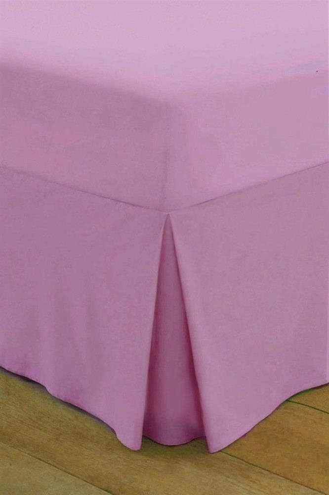 100% Pure Natural 200 Thread Count Egyptian Cotton Fitted VALANCE Sheets Box Pleated Hypoallergenic Ultra Soft Breathable Hotel Quality Bed Sheet (Lilac, Single)