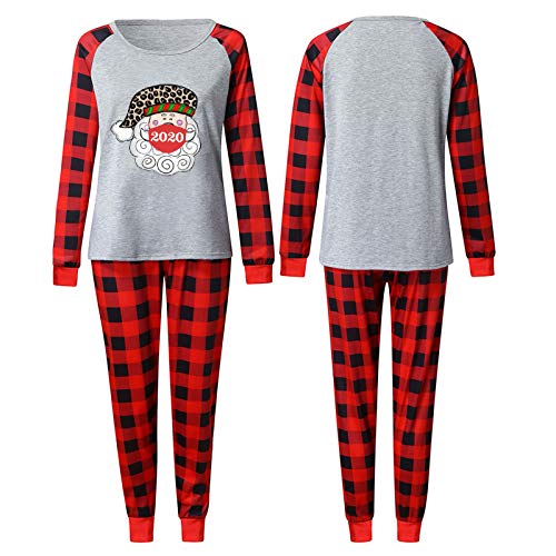 Matching Family Pajamas Sets Christmas PJ's with Santa Hat Tee and Festival Style Pants Loungewear