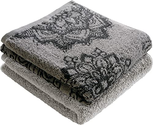Erwin Müller Duschtuch Bühl 2er-Pack grau Größe 70x140 cm - besonders...