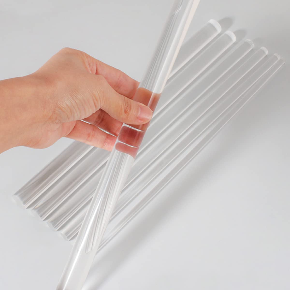 1 Barra de Barra sólida Redonda de acrílico Transparente, Accesorios de decoración DIY, 20mm de diámetro, 500mm de Largo