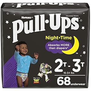 Pull-Ups Night-Time Boys’ Training Pants, 2T-3T, 68 Ct