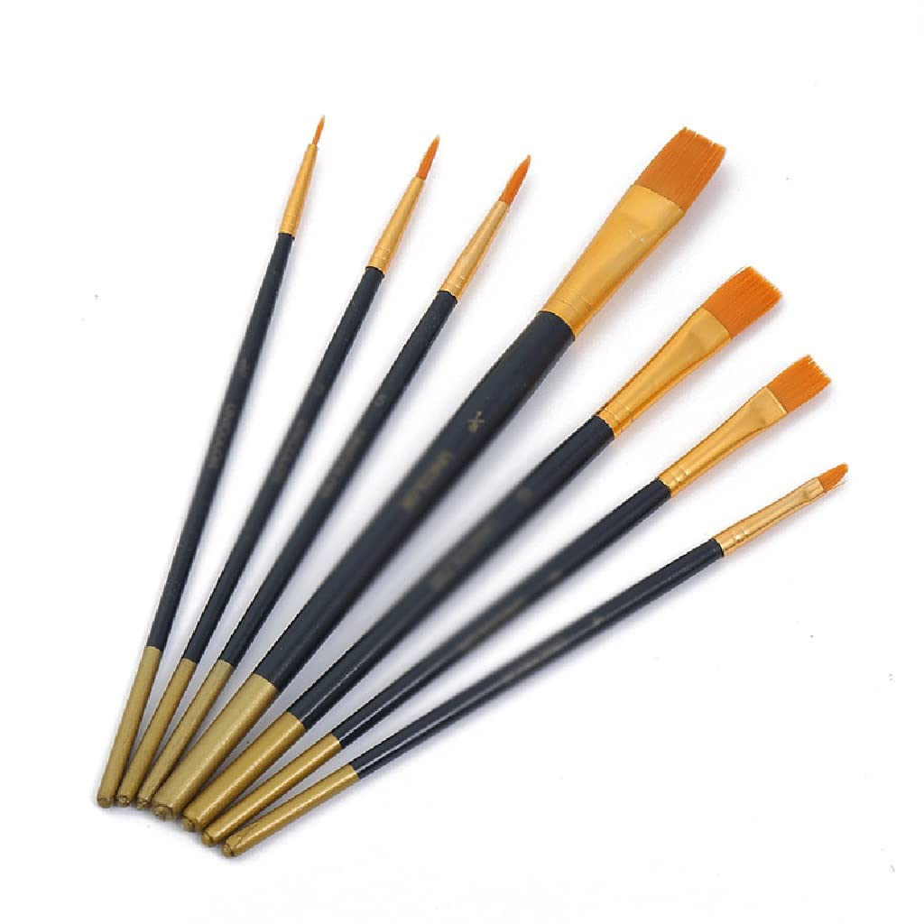 Set di 6 pennelli in nylon, penna a olio per studenti, pittura artistica, E-1, E-1