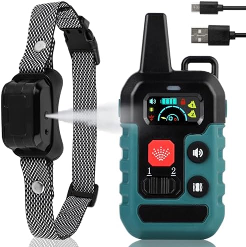 Citronella Bark Collar for Dogs,No Shock Safe Humane Stop Barking Device, Dog Training Anti Bark Collar with Remote, 3 Modes Spray/Vibration/Sound 1000FT Control Range for S/M/L Dogs