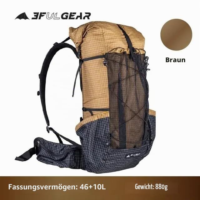 3F UL GEAR QiDian Pro UL 46+10L Rucksack Outdoor Klettern Tasche Camping Wandern Taschen UHMWPE Ultraleicht