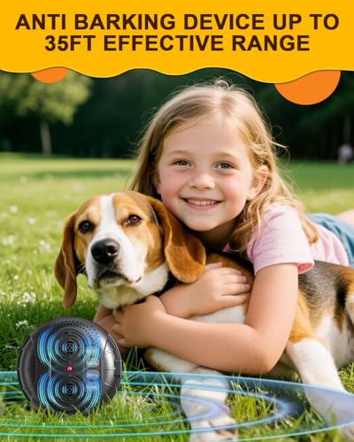 Image of Anti Barking Device for Dogs, Rechargeable Ultrasonic Bark Box with 3 Adjustable Modes, Safe Dog Bark Deterrent Device