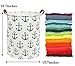 HIYAGON Canvas Storage Basket,Large Laundry Hamper with Handles-Collapsible Storage Bin for Kids Room,Nersury Hamper,Toy Storage 19.7×15.7 (Blue Anchor)