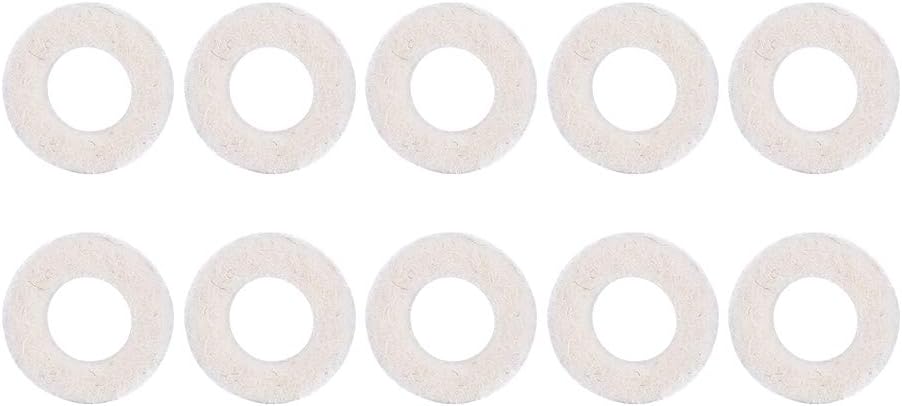 Bnineteenteam 10PCS Trumpet Valve Felt Washers Cushion Pad Trumpets Accessory