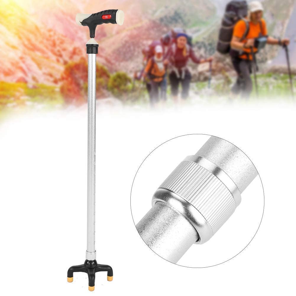 Bastón para Personas Mayores, Ligero, Extensible, Ajustable, Antideslizante, de aleación de Aluminio, con muletas de Cuatro Patas, Ayuda Duradera para la Movilidad.