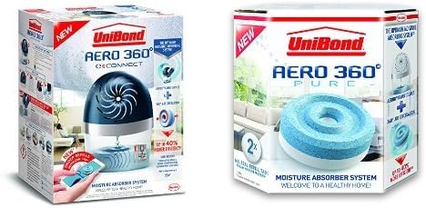 Unibond Aero 360 E-Connect Moisture Absorber with Standard Refills - Pack of 2
