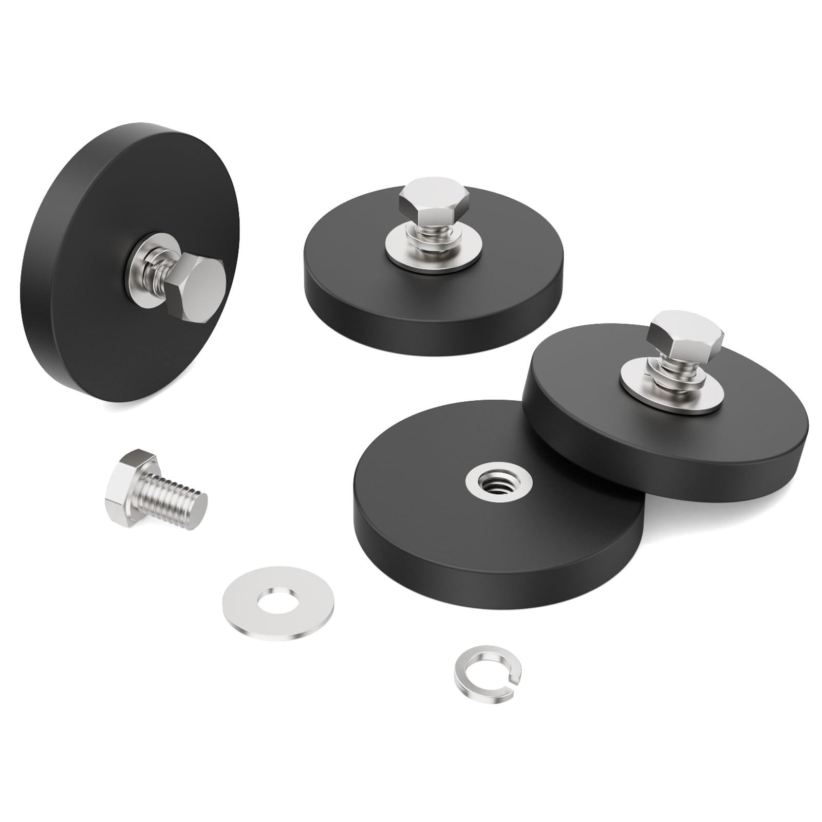 ULIBERMAGNET 150LB 2Pack Strong Neodymium Round Magnet with M8 Female Thread, Powerful Magnetic Removable Mounting for Lighting,Tools, Equipment with Bolt — Amazon image 7