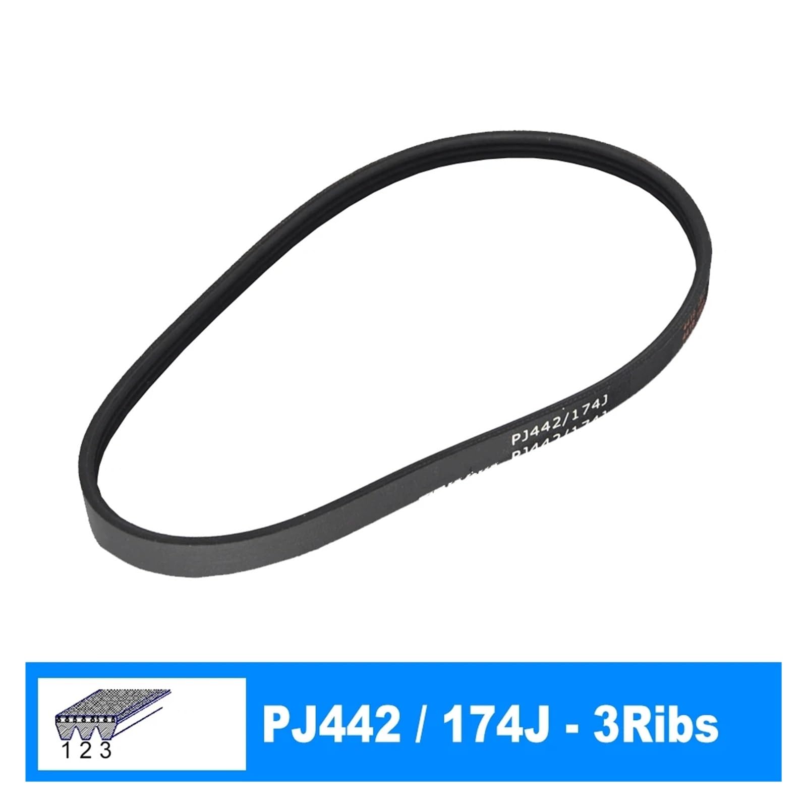 Cinghia Trasmissione Cinghia Trapezoidale PJ442 174J 3/4/5/6 Nervature Per Parti Della Cinghia Motore Modello Fai Da Te Cinghia(1Piece 3Ribs)