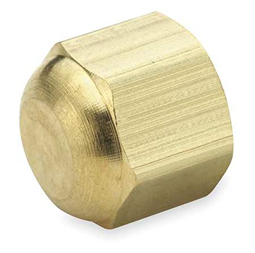 Parker Hannifin 640F-4 Brass Cap Nut, 45 Degree Flare Fitting, 1/4