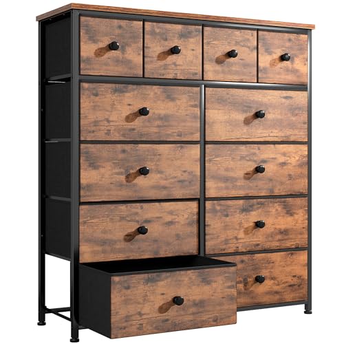Tall Dresser for Bedroom with 12 Drawers, Fabric Dressers &
