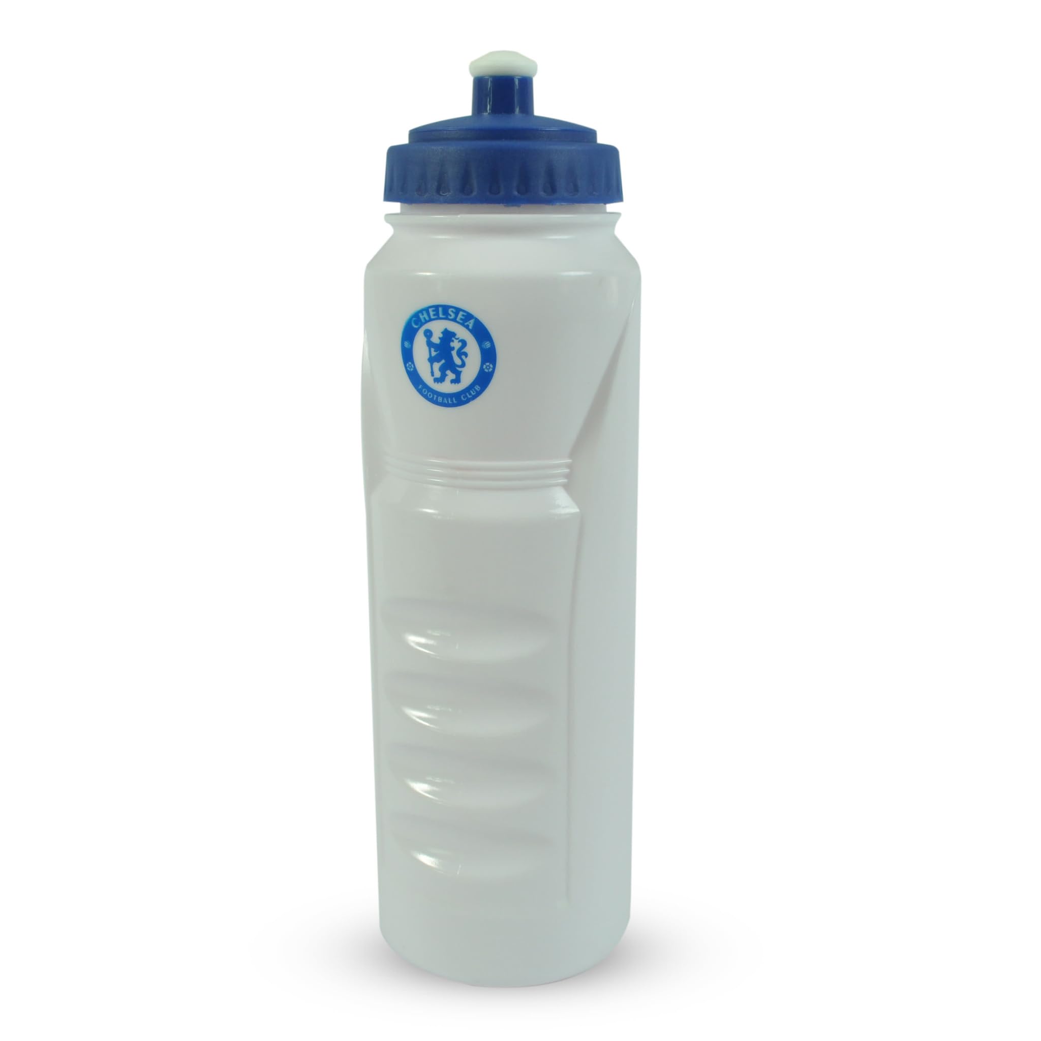 Hy-Pro Officially Licensed FC Chelsea 1 Litre Sports Water Bottle | Blues, 1L, Reuseable, BPA Free Retractable Nozzle, Lightweight, Sports Bottle, Leakproof, White