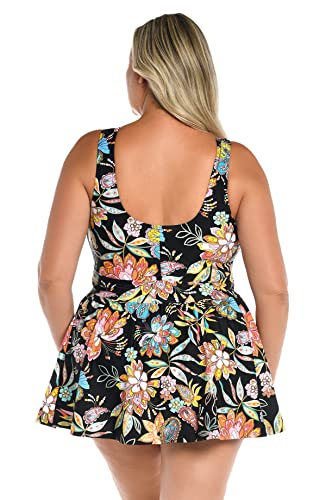 Maxine Of Hollywood Women's Standard Long Tankini Swim Dress (No Panty)2