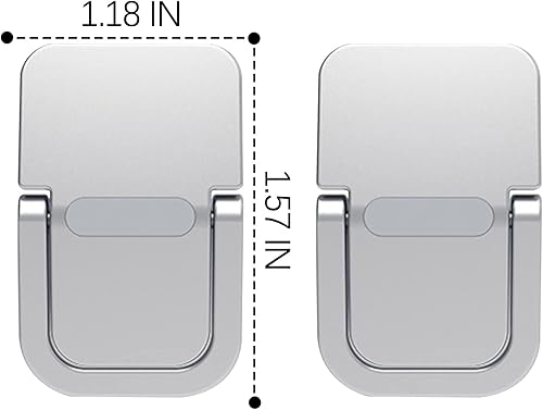 Miniatura 2 de Soporte elevador de teclado autoadhesivo, mini soporte portátil para portátil, mini soporte invisible para portátil, aleación de zinc estable para