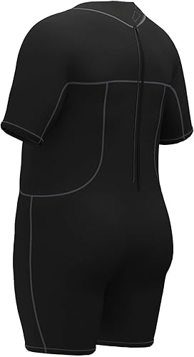 Miniatura 2 de Hevto Traje de neopreno de talla grande para hombres y mujeres, 30.079 in, 50.157 in, neopreno completo, shorty traje húmedo con cremallera en la