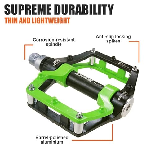 Bike Pedals Bicycle Pedals Magnesium Aluminum Alloy Pedal Mtb Road Bike Pedals 5 Colors Optional 400G/Pair Pedals (Color : Color 3) #TOP4