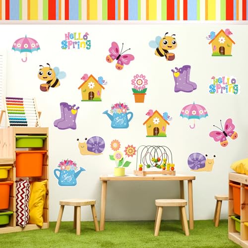 Image of 54 Pcs Spring Flower Cut-Outs Double Printed Paper Flower Decor for Spring Bulletin Board Classroom Decoration (Colorful.54)