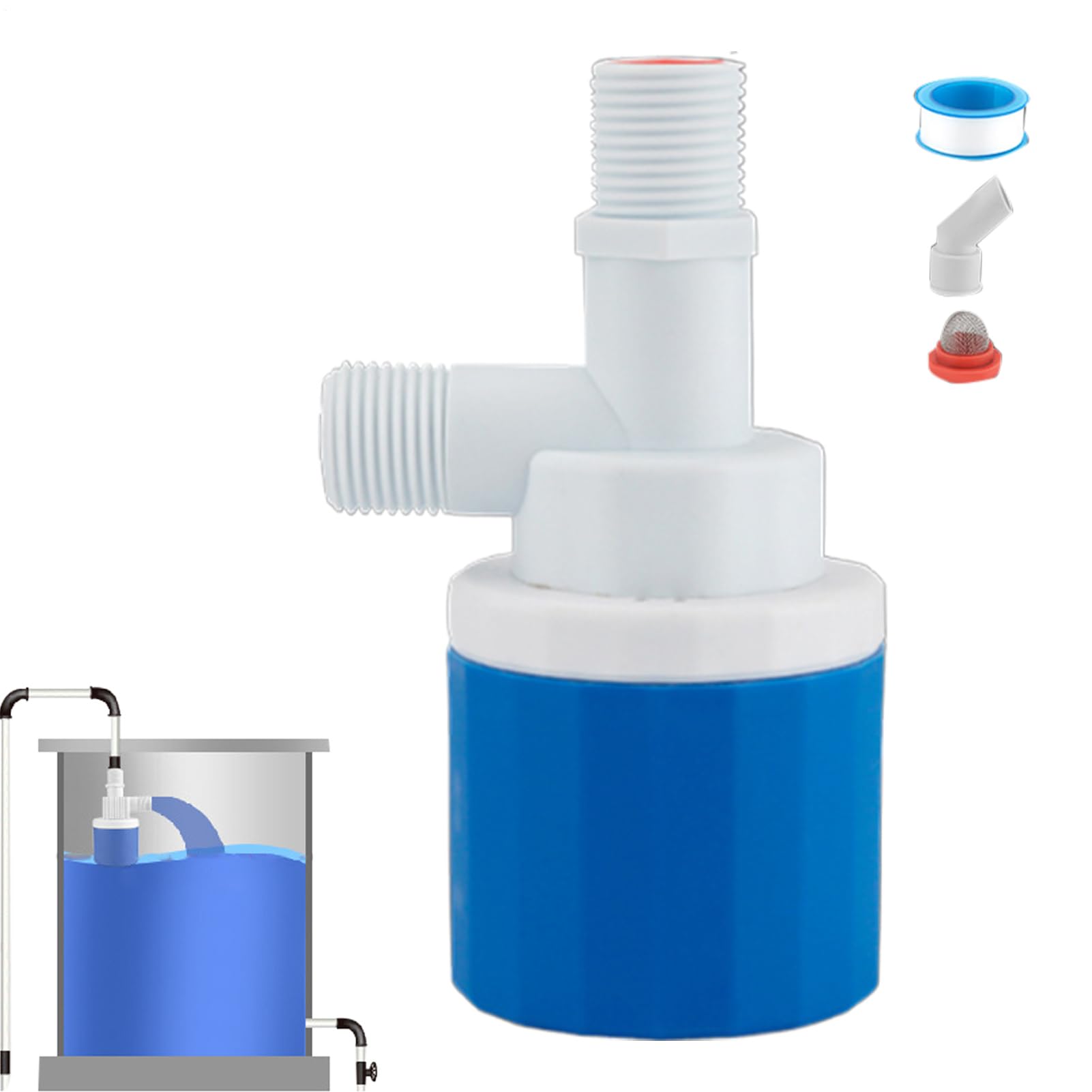 Válvula De Cierre Automático De Agua, Válvula de Flotador Mini Bola con Cierre Automático, Accesorios Automáticos Para Tuberías De Hogar Piscina Fuente Estanque Jardín