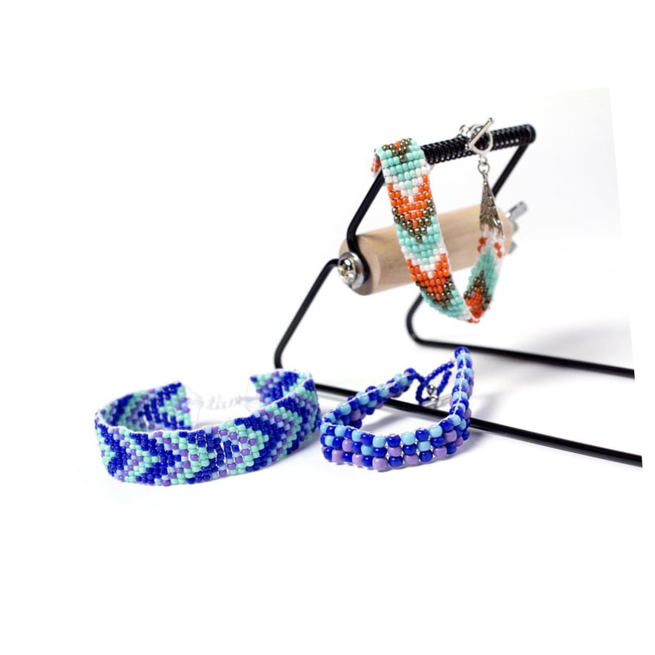 DOITOOL 2 Herramientas Para Tejer Cuentas Telar Para Abalorios Joyería Telar Para Abalorios Inoxidable Ensartar Manualidades Infantiles Pulseras Telar Herramientas Para