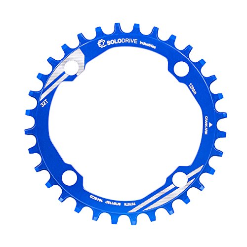 SOLODRIVE 104BCD Mountain Bike Narrow Wide Chainring, 104mm BCD Single Chainring for 9/10/11-Speed MTB, Trail, Fat Bike