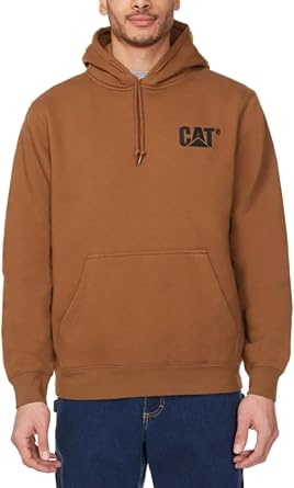 CAT Caterpillar Mens Trademark Hoodies with Embroidered Front Logo