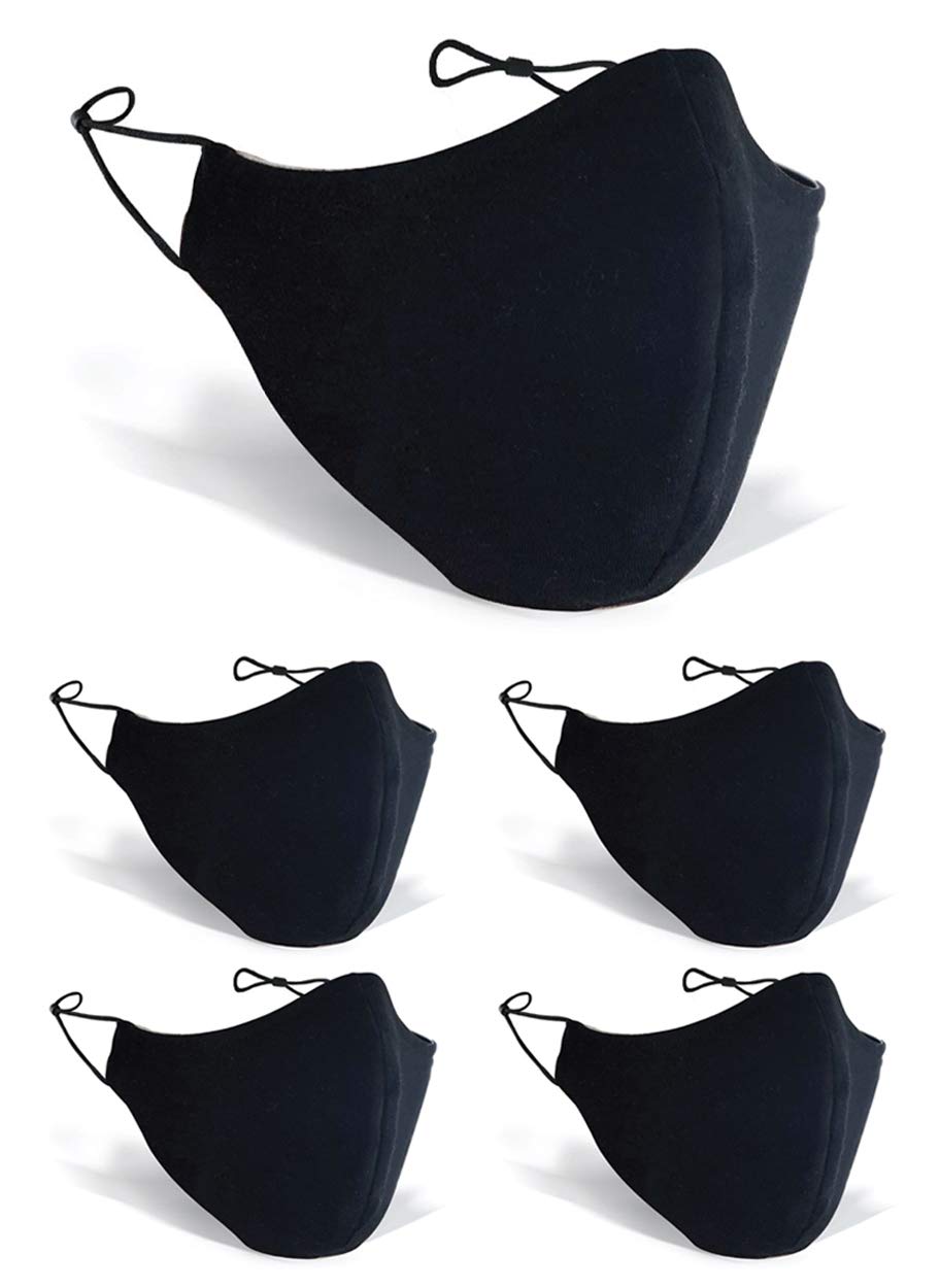 ARCLOGY 5 PCS FACE MASK Cotton Adjustable 3-Layers with Filter Anti-dust Mouth BLACK FACE MASKS WASHABLE UK REUSABLE Protect 3-Layer Unisex Fashion FACE MASK WASHABLE (BLACK) (Black) 5 PCS Cotton Face Mask Cover Bandana Balaclavas, 2-Layer Unisex Reusable Fashion Washable face mask (Pack 5, Black) - UK SELLER Small Size Mulberry Silk Face Mask by HelloJiJi ∙ for Small Adult Face, School Kids ∙ Nose Wire ∙ Easy to Breathe ∙ Soft & Comfy ∙ for Sensitive Skin Weddingstar Kid's Washable Cloth Face Mask Reusable and Adjustable Protective Fabric Face Cover w/Dust Filter Pocket - Black Greyhound Face Mask, Dog Face Covering, Washable Face Covering