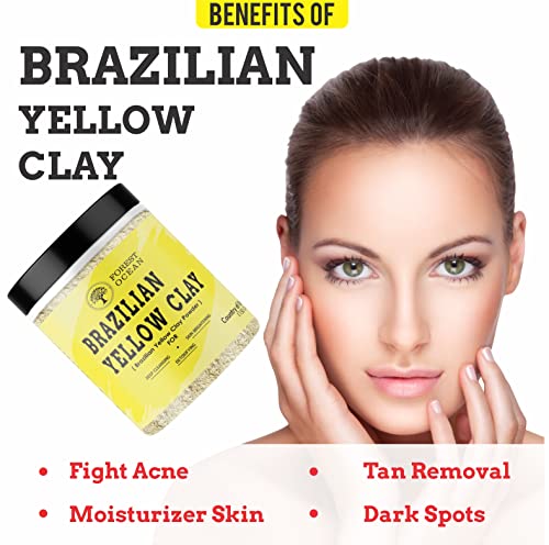 Image of Natural Brazilian Yellow Clay Powder For Healthy Hair Care & Skin Care - 150g