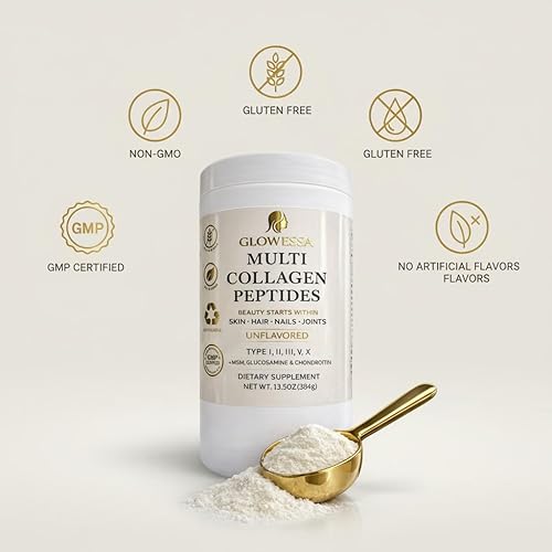 Miniatura 7 de Péptidos de colágeno  Multi colágeno con MSM, glucosamina y condroitina  Apoya la piel, el cabello, las uñas, las articulaciones y los huesos